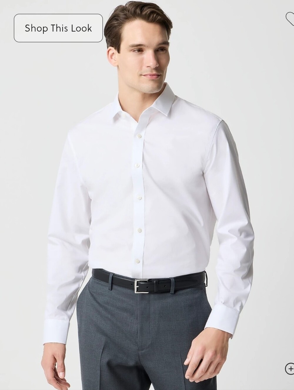 NWT J. Crew Factory Winkle Free White Men's Dress Shirt